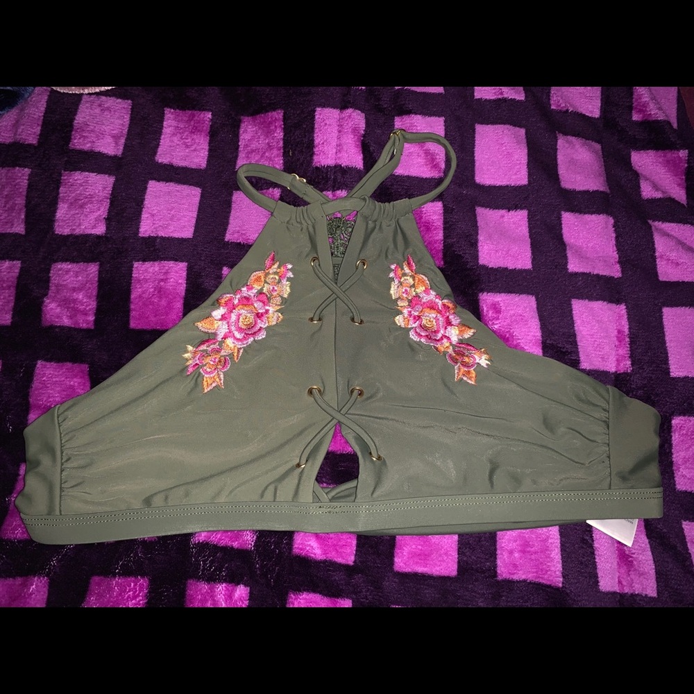 High neck bikini top